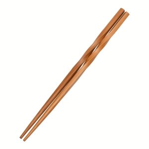 1/5 Pairs of Natural 24Cm/9.4In Carbonized Bamboo Chopsticks Set, Chinese Style Pointed Tableware for Household Kitchen Supplies