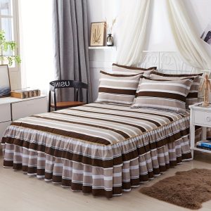 1pc Soft And Comfortable Ruffled Bed Skirt (1 Bed Skirt, Without Pillowcases), Macrame Bed Skirt, Flower Printed All Seasons Universal Nonslip Bedding Set, Bedroom Guest Room Bedding