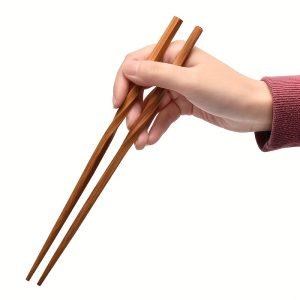 1/5 Pairs of Natural 24Cm/9.4In Carbonized Bamboo Chopsticks Set, Chinese Style Pointed Tableware for Household Kitchen Supplies