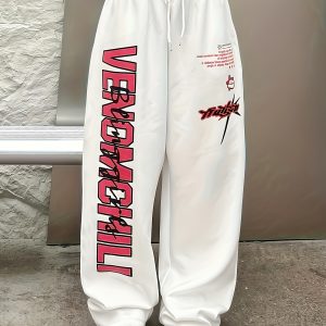 Solid Color Printed Casual Pants - Development