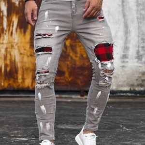 Elastic Denim Pants for Men from Europe And America