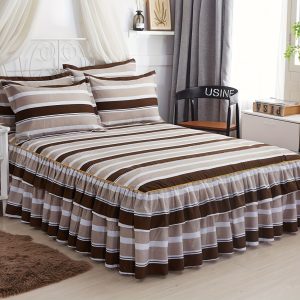 1pc Soft And Comfortable Ruffled Bed Skirt (1 Bed Skirt, Without Pillowcases), Macrame Bed Skirt, Flower Printed All Seasons Universal Nonslip Bedding Set, Bedroom Guest Room Bedding