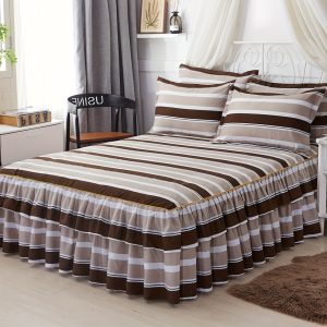 1pc Soft And Comfortable Ruffled Bed Skirt (1 Bed Skirt, Without Pillowcases), Macrame Bed Skirt, Flower Printed All Seasons Universal Nonslip Bedding Set, Bedroom Guest Room Bedding