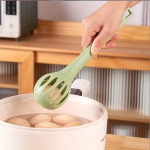 1pc, Multifunctional Long-handled Egg Beater Spoon Colander For Cooking, Long Heat-resistant Food Cooking Tongs, Egg Mixer, Strainer Spoon, Kitchen Tools, Useful Tools, Kitchen Utensils, Apartment Essentials, Ready For School, Back To School Supplies