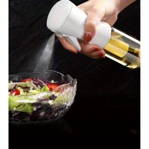 1pc 200/300/500ml Transparent Kitchen Oil Bottle Cooking Oil Spray Olive Oil Bottle Fitness Barbecue Spray Oil Dispenser Household