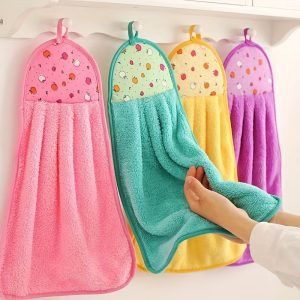 4pcs Ultra Soft Microfiber Kitchen Towel - Extra Large, Water-Absorbing, Hairless, with Cute Cartoon Patterns - Perfect for Cooking, Cleaning, and Home Decor