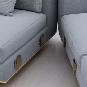 56pcs (8 Inserts Plus 48 Mounting Screws) Thickened Color-Plated Zinc-Plated Sofa Inserts, Mountain-Shaped Fasteners, Sofa Mother-And- Assembly Buckles. Can Be Used to Fix And Prevent Displacement of Furniture Such As Sofas.