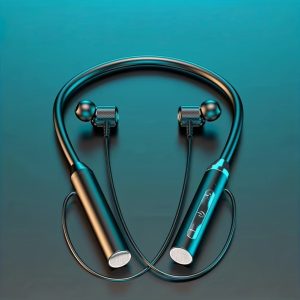 Wireless Neckband Headset, Ultra Long Battery Life, Stereo Bass, Ideal Gift, Magnetic Suction Ear for Sports Outdoor Running Cycling Gaming Music Workout Gym, In-Ear Headset with Microphone Noise Cancelling, All-Day Audio Playback Earbuds