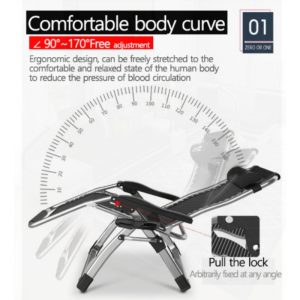 A Folding Recliner Featuring a Backrest That Can Be Adjusted to 180 Degrees And Cushioned Support, Ideal for Outdoor Relaxation, Camping Adventures, Or Unwinding on The Patio While Enjoying a Book Or Taking a Nap