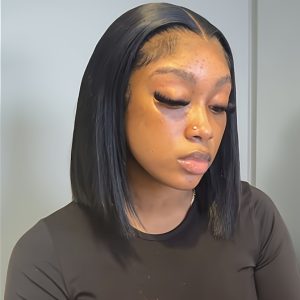 Straight Bob Wigs for Women Made from Human Hair, Featuring a 13X4 Lace Front And Pre-Plucked Design