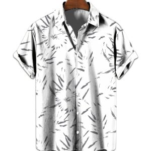 Men'S Casual Fashion Shirt | Comfortable Lapel Collar, Cartoon Pattern, Non-Stretch Fabric, Regular Fit For Adults