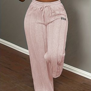 New Cross-Border Fashion Casual Women's Jogger Pants with Elastic Waistband and Drawstring, Model YD88