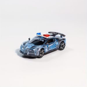 Colorful Glitter Toy Car with Lights, Music Police Vehicle Transparent Shell Toy Car, Omni-Wheel Children's Toys Novel Glow-in-the-Dark Gift Super Cool Birthday Present for Boys and Girls Ages 3-6