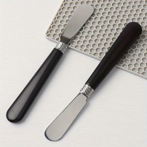 1pc 430 Stainless Steel Butter Slicer, Western Restaurant Butter Spreader, Jam Spreader Spoon, Household Cheese Cream Bread Spreader Spoon