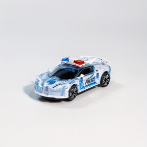 Colorful Glitter Toy Car with Lights, Music Police Vehicle Transparent Shell Toy Car, Omni-Wheel Children's Toys Novel Glow-in-the-Dark Gift Super Cool Birthday Present for Boys and Girls Ages 3-6