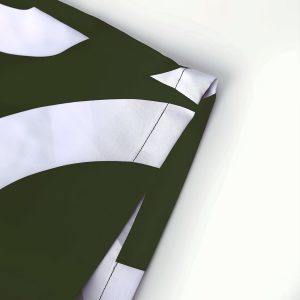 Men'S Casual Short-Sleeve Shirt And Shorts Set with Irregular Striped Print in Contrasting Colors