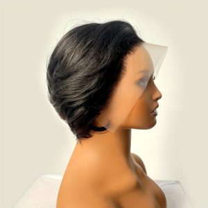 Wavy Short Bob Lace Frontal Wigs for Women, Featuring a 13X4 Side Part, Made from Brazilian Remy Human Hair And Pre-Plucked