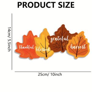 1pc of Wooden Autumn Leaf Sign for Thanksgiving, Wall Hanging Decoration for The Holiday, Vintage Home And Kitchen Plaque, Versatile Decorative Artwork