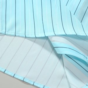 Men's Casual Striped Short Sleeve Shirt - Breathable Polyester, Machine Washable, Slim Fit for Vacation & Casual Attire