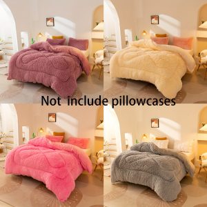 Ultra-Soft Faux Mink Plush Throw Blanket - Thick, Lightweight & Warm For All Seasons, Versatile Solid Color Design, Machine Washable, Christmas Present