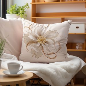 1pc 45X45Cm Floral Minimalist Creative Large Peach Skin Velvet Pillow Cover for Car Cushions, Living Room Sofa, Bedroom Pillows, Headboard Backrest, Home Decor Pillow Without Inner Filling, Single-Sided Print
