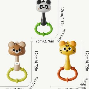 Toys in The Nursery, Learning Toys, Cute Rattle And Bell, Colorful Animal Handheld Rattles, Sensory Awakening Buzzers for Babies, Which Help Develop Motor Skills And Hand-Eye Coordination