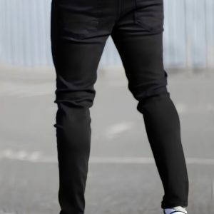 Men's Fashion Stretch Comfort Fit Jeans - Black Washed Classic All-Season Long Pants, Perfect Gift for Spring, Summer, Autumn & Winter