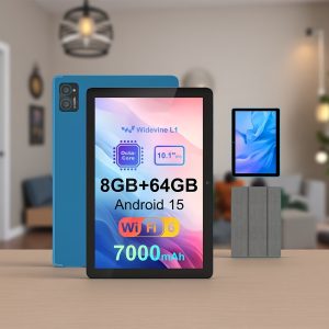 10.1-Inch IPS HD Android 15 Tablet with Octa-Core Processor, 8GB (3GB+ 5GB Expand) RAM And 64GB ROM Internal Storage Expandable to 1TB Via SD Card, Display 1280x800 Resolution Light Filter, 7000mAh Battery Fast Charging Up to 8 Hours Use, Widevine L1