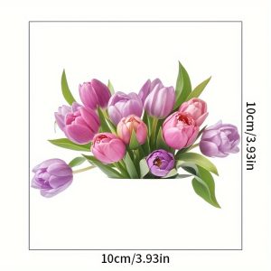 1pc Exquisite Floral Pattern Switch Sticker - Bathroom Bedroom Living Room Decorative Wall Sticker - Removable, Self-Adhesive, Easy to Clean, Reusable Home Decoration Additions