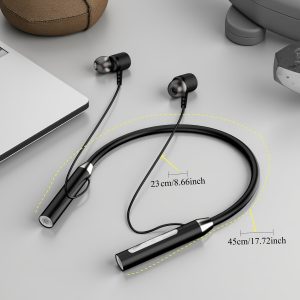 Wireless Neckband Headset, Ultra Long Battery Life, Stereo Bass, Ideal Gift, Magnetic Suction Ear for Sports Outdoor Running Cycling Gaming Music Workout Gym, In-Ear Headset with Microphone Noise Cancelling, All-Day Audio Playback Earbuds