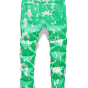 Men's Cotton Stretch Casual Floral Print Trousers