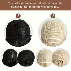 Black synthetic heat-resistant lace front wig short hair, 12in/30.48cm synthetic fiber wig, suitable for beginners, ladies, parties and gatherings.