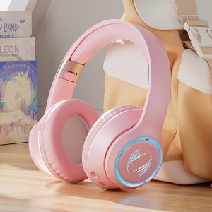 Foldable Wireless Over-Ear Headphones - Long Playtime, Wireless Stereo, Soft Earmuffs, TF Card Player - Comfortable, Portable for Smartphone & Laptop, USB Type-C Charging