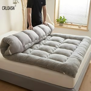 1pc Ultra Soft Mattress Topper - Thick and Portable, Foldable, Suitable for Dorms, Bedrooms, and Hotels - Machine Washable, Mixed Colors Available in Christmas, Back-to-School Season, New Year