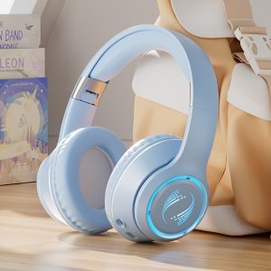 Foldable Wireless Over-Ear Headphones - Long Playtime, Wireless Stereo, Soft Earmuffs, TF Card Player - Comfortable, Portable for Smartphone & Laptop, USB Type-C Charging