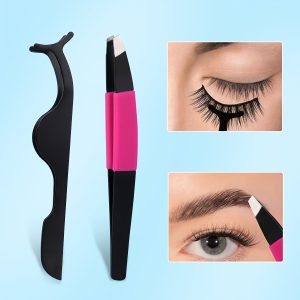 14pcs Stainless Steel Eyelash Curler with Comb, Including Double-Ended Eyelash Brush, 2 Eyelash Tweezers, 10 Refill Silicone Pads, Suitable for Women'S Eye Eyelash Set, Stainless Steel Eyelash Curler