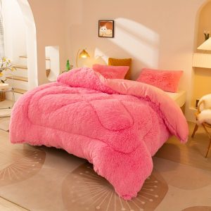 Ultra-Soft Faux Mink Plush Throw Blanket - Thick, Lightweight & Warm For All Seasons, Versatile Solid Color Design, Machine Washable, Christmas Present