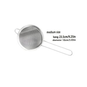 1pc, Filter, Mesh Filter, Kitchen Filter, Filter Mesh, Stainless Steel Mesh Filter, Juice Flour Filter, Tea Juice Flour Soy Milk Filter, Kitchen Utensils, Apartment Essentials, College Dorm Essentials, Western Stuff