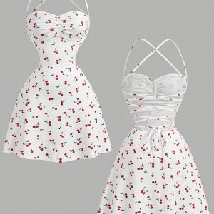 Women's Elegant Sexy Backless Spaghetti Suspender Dress