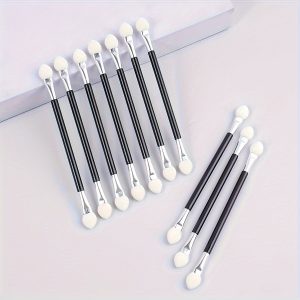 10pcs Multifunctional Double-Sided Sponge Eyeshadow Makeup Brushes, Suitable for Beginners And Can Also Be Used As Nail Art Brushes for Mirror Application.