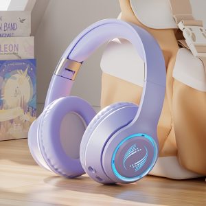 Foldable Wireless Over-Ear Headphones - Long Playtime, Wireless Stereo, Soft Earmuffs, TF Card Player - Comfortable, Portable for Smartphone & Laptop, USB Type-C Charging