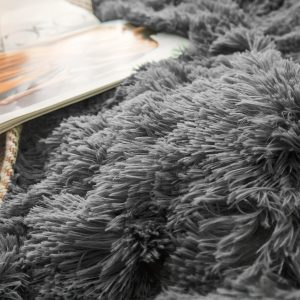 Fluffy Fuzzy Plush Comforter Set, 2/3pcs Winter Faux Fur Warm Soft Fuzzy Plush Bedding Comforter Set