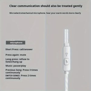 High-Quality Wired Earphones with a Semi-In-Ear Design, Compatible with Phones, Computers, Gaming, And Karaoke. They Feature In-Line Controls with a Microphone, Excellent Sound Quality, Calls, a 3.5Mm Jack, HIFI Deep Bass