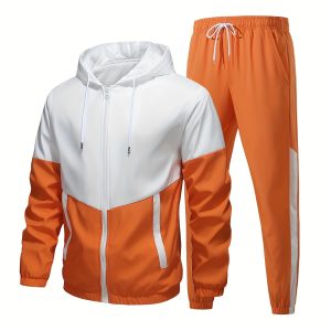 Men'S Casual Sports Suit for Spring And Autumn, Featuring a Stylish Jacket And Pants Set for Young Trendsetters