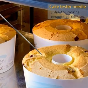 1pc SHAON Stainless Steel Cake Tester Needle - Reusable, Ergonomic Handle, Precision Tip for Muffins, Bread, Cupcakes - Home Baking Tool for Donuts, Pastries & More, Cake Baking Tool | Sleek Design | Reusable Needle