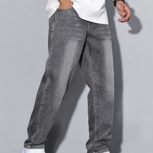 A Vintage Washed Denim Casual Pair, Perfect for Daily Commute and Trendy Fashion