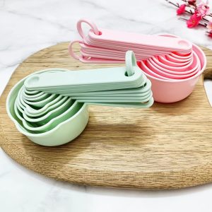 11pcs Plastic Measuring Spoon Set, Stackable Kitchen Cup & Scoop Tools, Portable Coffee & Sugar Scale for Cooking & Baking, Essential Apartment Gadgets, Kitchen Accessories