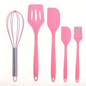 5pcs Colorful Baking Supplies Set | Macaron-Colored Baking Tools - Cake Cream Decoration Tools, Cheese Kitchen Utensils