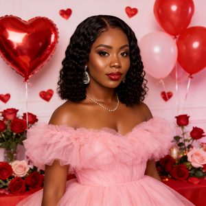 14-inch Elegant African Curly Wig with Lace, Made of Heat-resistant Synthetic Fiber, Black Elastic Mesh Cap, Suitable for Casual Wear or Special Occasions and Holiday Parties