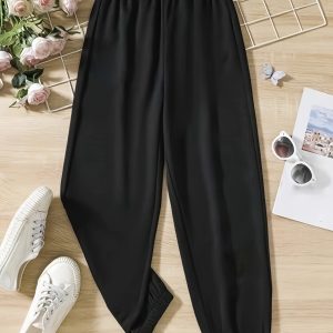 Women's 2Y Style Butterfly and Letter Rhinestone Print Pants + Elastic Waist + Spring/Summer Casual Women's Trousers